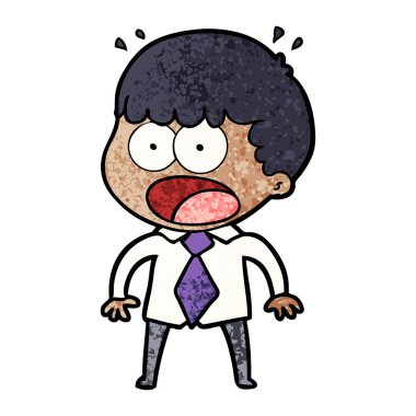 gömlek ve kravat şok adam çizgi film