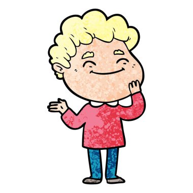 vektör çizim karikatür dostça adam