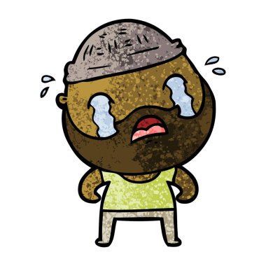 sakallı adam ağlıyor çizgi film