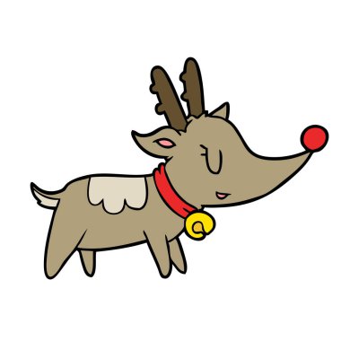 vektör çizim karikatür Noel reindeer