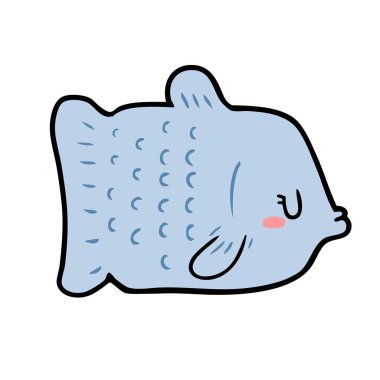 Çizgi film balıklarının vektör çizimi