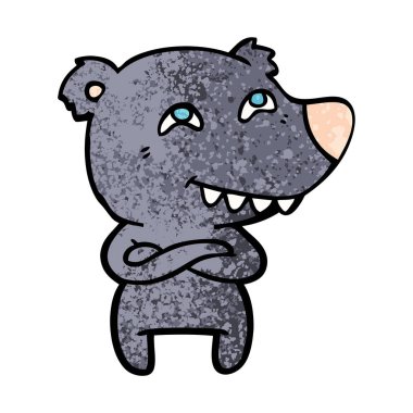 ayı çizgi film chraracter vektör çizim