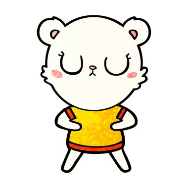 Kutup Ayısı Çizgi Filminin Vektör İllüstrasyonu