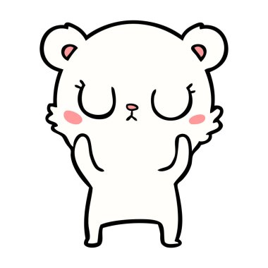 mutlu kutup ayısı karikatür vektör çizim