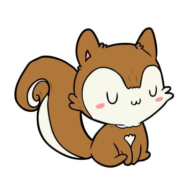 Çizgi film sincabının vektör çizimi