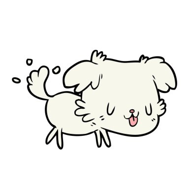 Çizgi film köpeğinin vektör çizimi