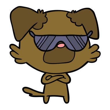 Çizgi film köpeğinin vektör çizimi