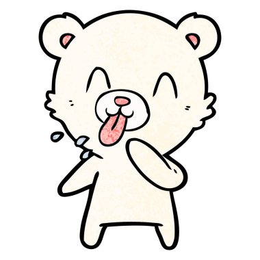 dilini kaba karikatür kutup ayısı