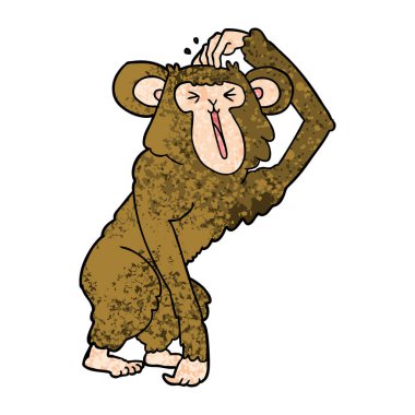 kafa çizilmemesi karikatür şempanze