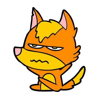 Tilki çizgi film karakteri vektör çizim