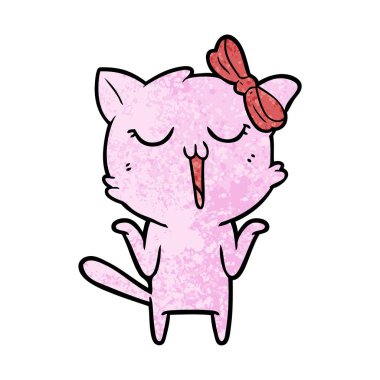 Çizgi film kedisinin vektör çizimi