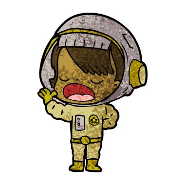 çizgi film astronot kadın açıklayan