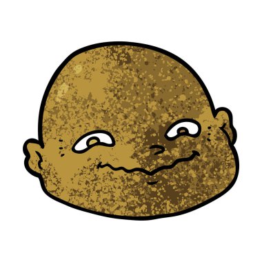 vektör çizim karikatür kel adam