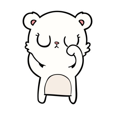 Kutup Ayısı Çizgi Filminin Vektör İllüstrasyonu