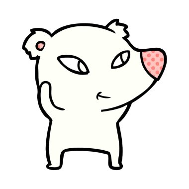 Kutup Ayısı Çizgi Filminin Vektör İllüstrasyonu