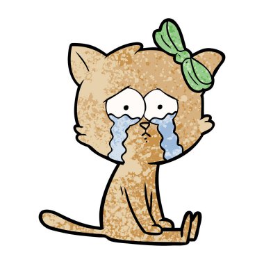 Çizgi film kedisinin vektör çizimi