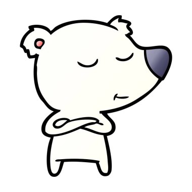 Kutup Ayısı Çizgi Filminin Vektör İllüstrasyonu