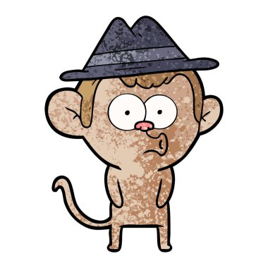 Çizgi film maymununun vektör çizimi