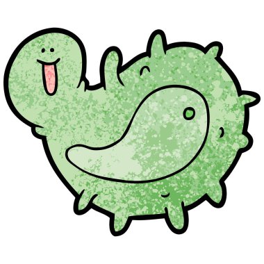 vektör çizim karikatür mikrop