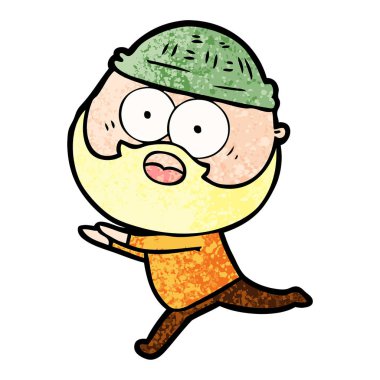 sakallı adam kaçarken çizgi film