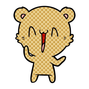 ayı çizgi film karakteri vektör çizim 