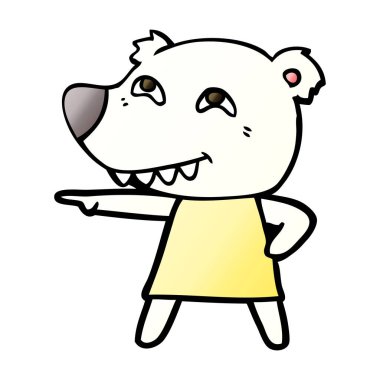 Kutup Ayısı Çizgi Filminin Vektör İllüstrasyonu