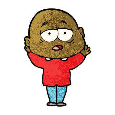 yorgun kel adam çizgi film