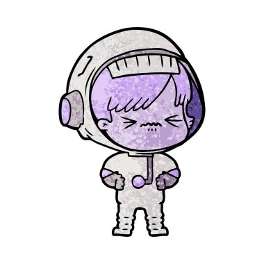 kızgın çizgi film alan kız