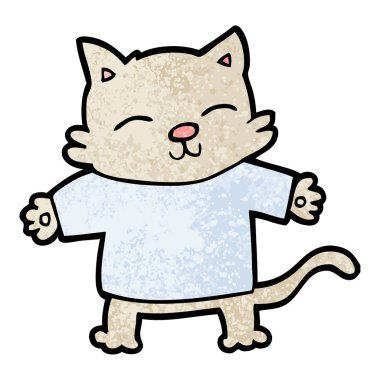 Çizgi film kedisinin vektör çizimi