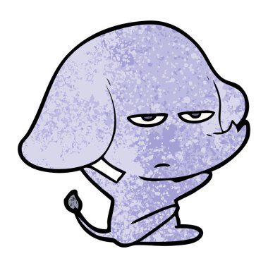 vektör çizim rahatsız çizgi fil