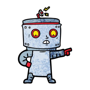 Çizgi film robotunun vektör çizimi