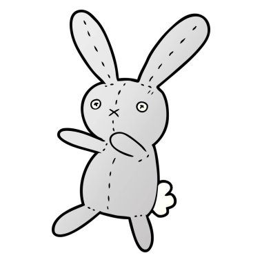 Tatlı çizgi film tavşanının vektör çizimi