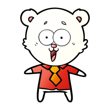 Kutup Ayısı Çizgi Filminin Vektör İllüstrasyonu