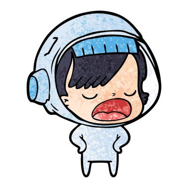 çizgi film astronot kadın açıklayan