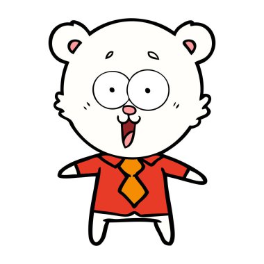 Kutup Ayısı Çizgi Filminin Vektör İllüstrasyonu