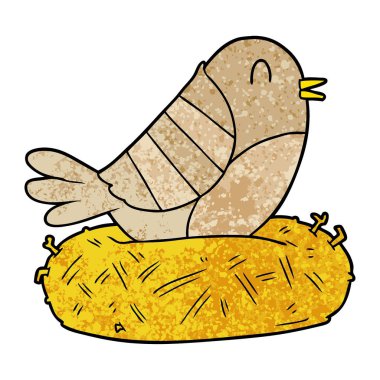 Çizgi film kuşunun vektör çizimi