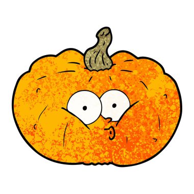 Çizgi film balkabağının vektör çizimi