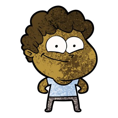 vektör çizim karikatür mutlu adam