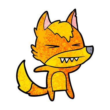 Tilki çizgi film karakteri vektör çizim