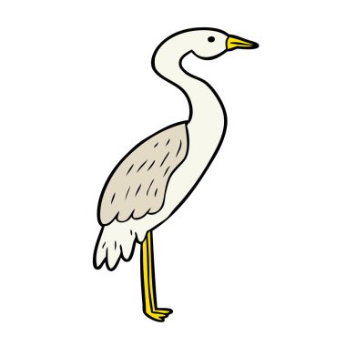 Çizgi film leyleğinin vektör çizimi