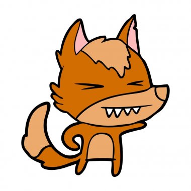 Çizgi film tilki vektör illüstrasyonu 