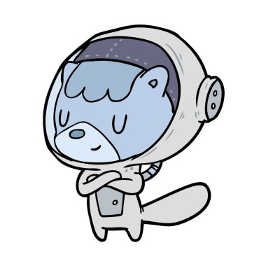 kedi astronot hayvanlar karikatür