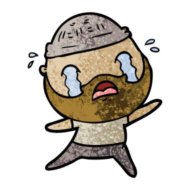 sakallı adam ağlıyor çizgi film