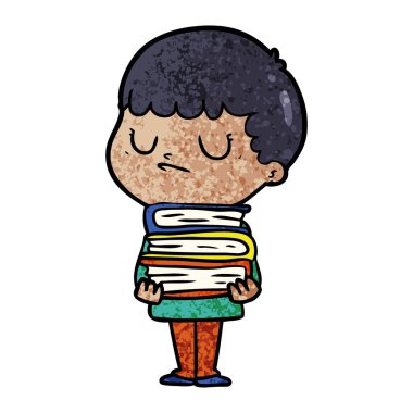 vektör çizim karikatür huysuz çocuk