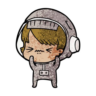 kızgın çizgi film alan kız