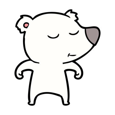 Kutup Ayısı Çizgi Filminin Vektör İllüstrasyonu