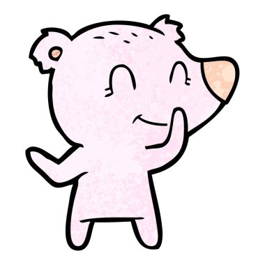 vektör çizim dost ayı çizgi film