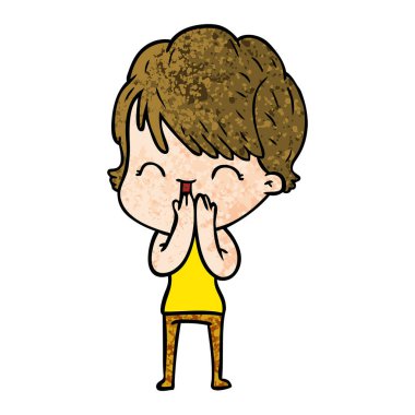 vektör çizim karikatür komik kadın