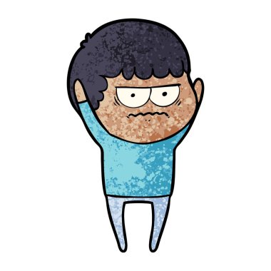 vektör çizim karikatür dostum rahatsız