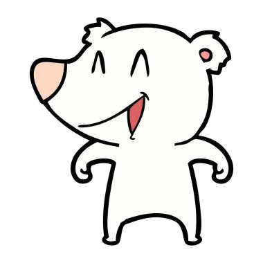 Kutup Ayısı Çizgi Filminin Vektör İllüstrasyonu